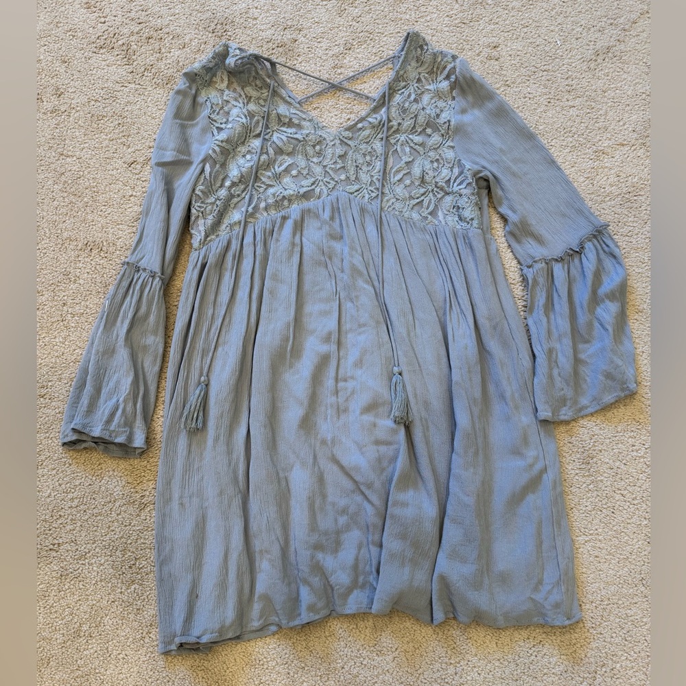 Altar'd State Gray Textured Dress